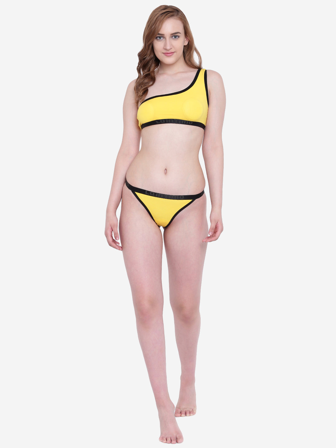 Modal High Cut Thong Bikini Swim Bottom