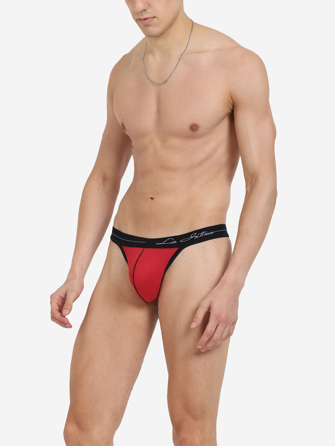Single pack of men's premium thongs from La Intimo, featuring the Core Collection for superior comfort and style.