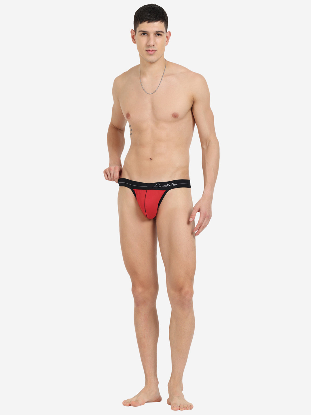 Single pack of men's premium thongs from La Intimo, featuring the Core Collection for superior comfort and style.