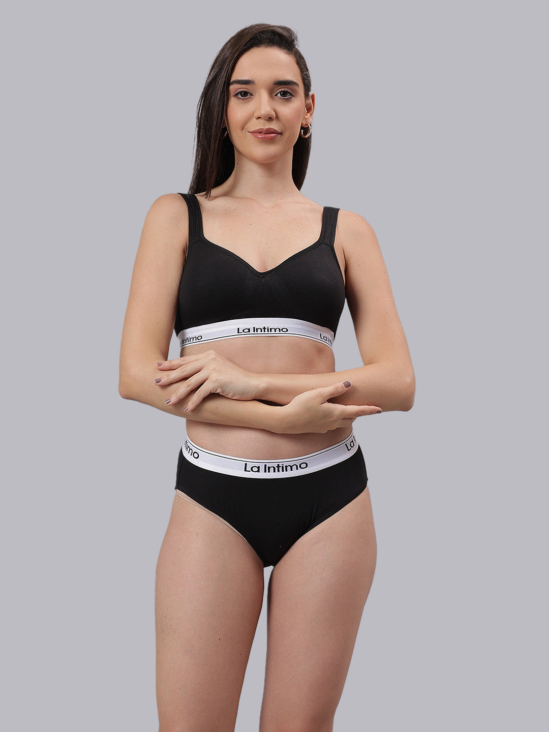 La Intimo Butter Bevy Women’s Sports Bra and Brief Lingerie Set – Combo Set in ultra-soft, breathable fabric for all-day comfort and active lifestyle support