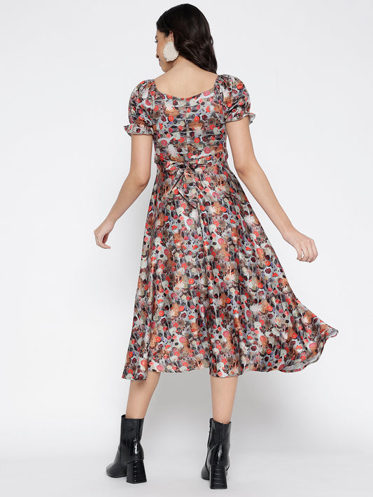 Puffs Midi Dress - Butter crepe