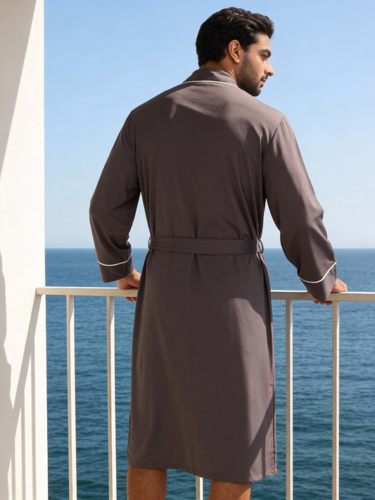 Active Micro Solid Plush Luxury Robe