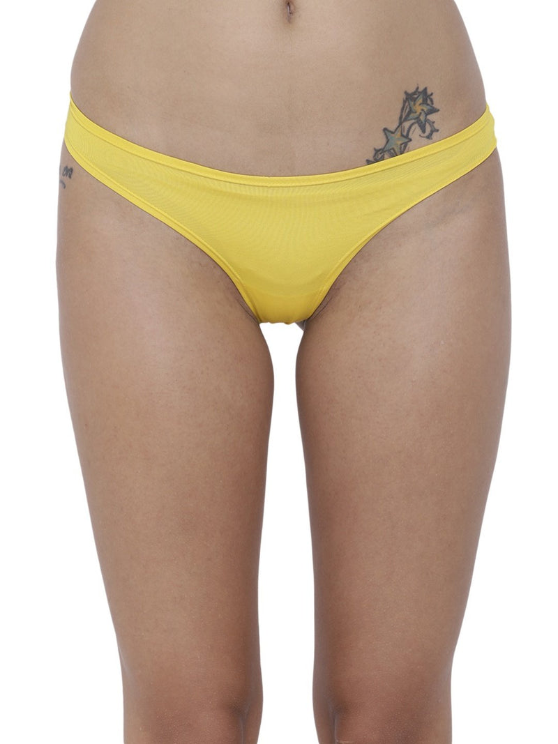 BASIICS Female Yellow piffy Semiseamless Panty