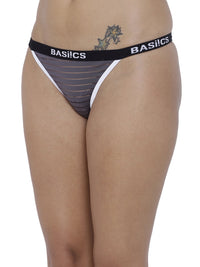 BASIICS Female Petrol Grey Caliente Hot Thong Panty