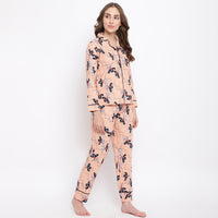 La Intimo Boldgal Printed Pyjama & Shirt Set