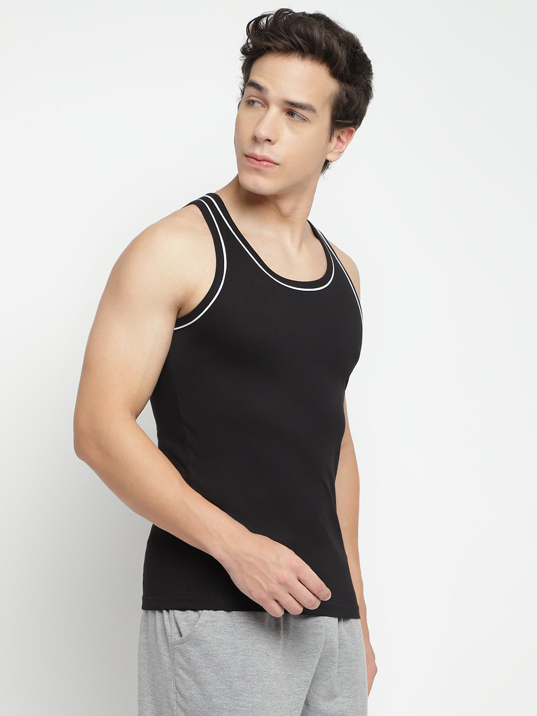 La Intimo Men's Gym Vest - Single Pack, Comfortable and Stylish Innerwear