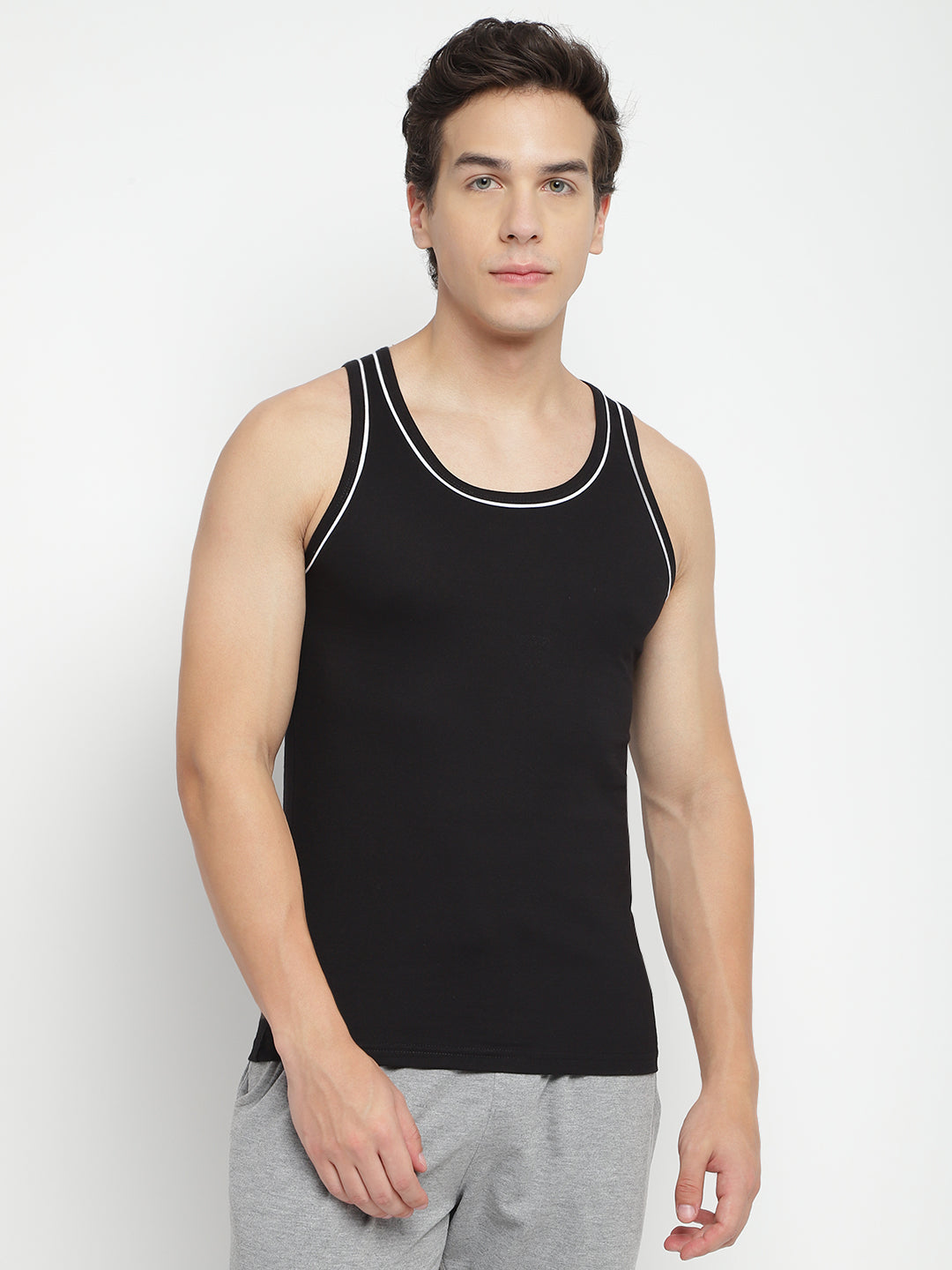 100% Cotton Vest - Gym Fit (Pack of 3)