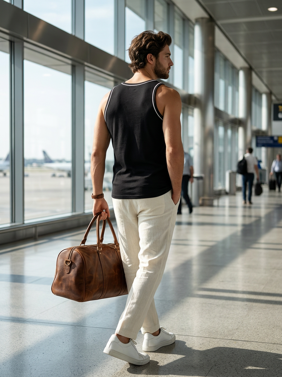 Men's Gym Vest Sleeveless RNS Cotton - Fit