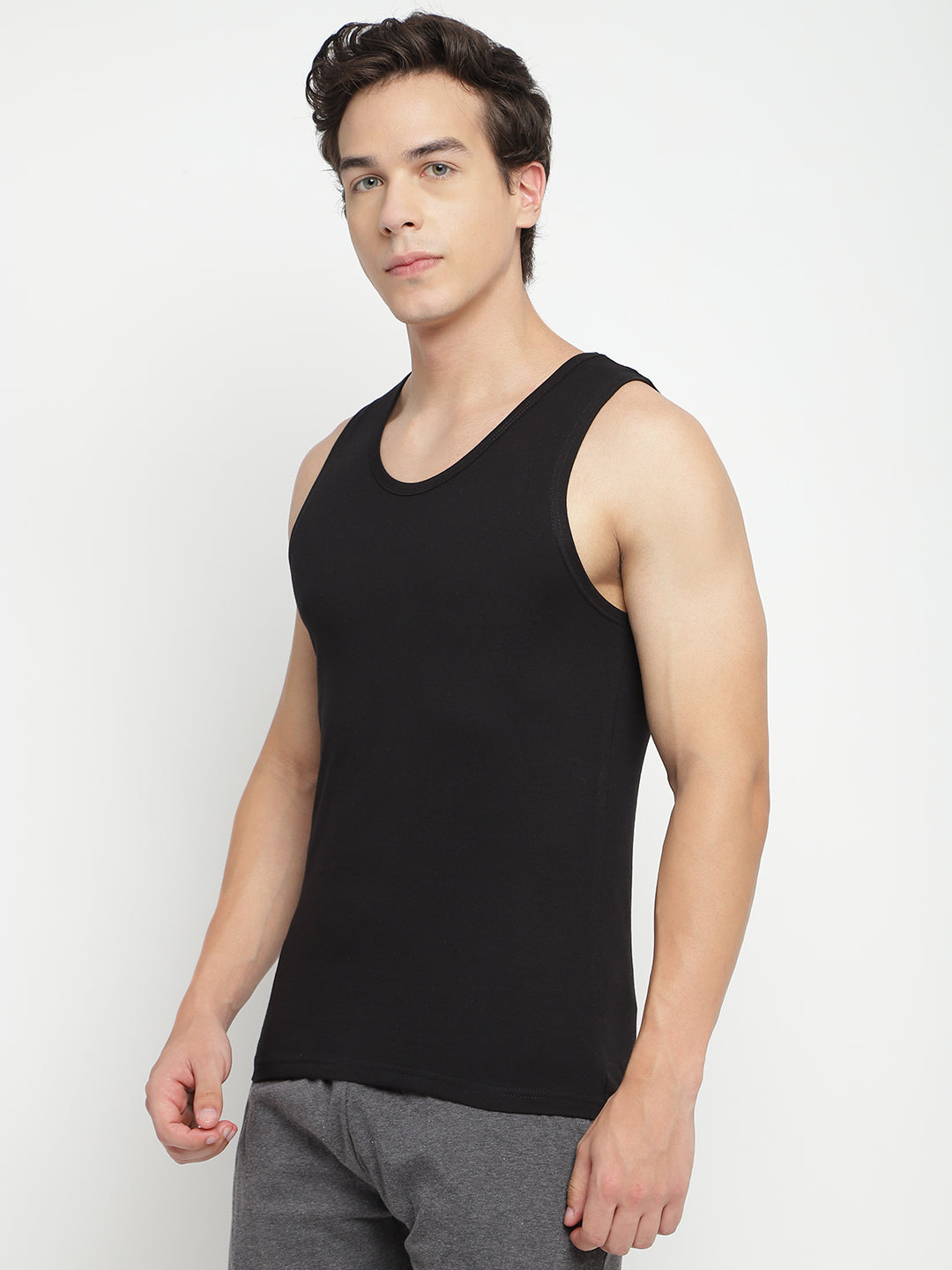 Pack of 3 La Intimo men's tank tops – premium innerwear vests offering comfort, breathability, and durability for daily wear and workouts.