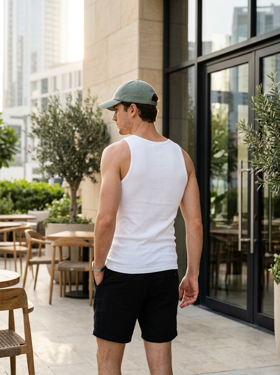 Men's Broad Shoulder Cotton Vest - Support