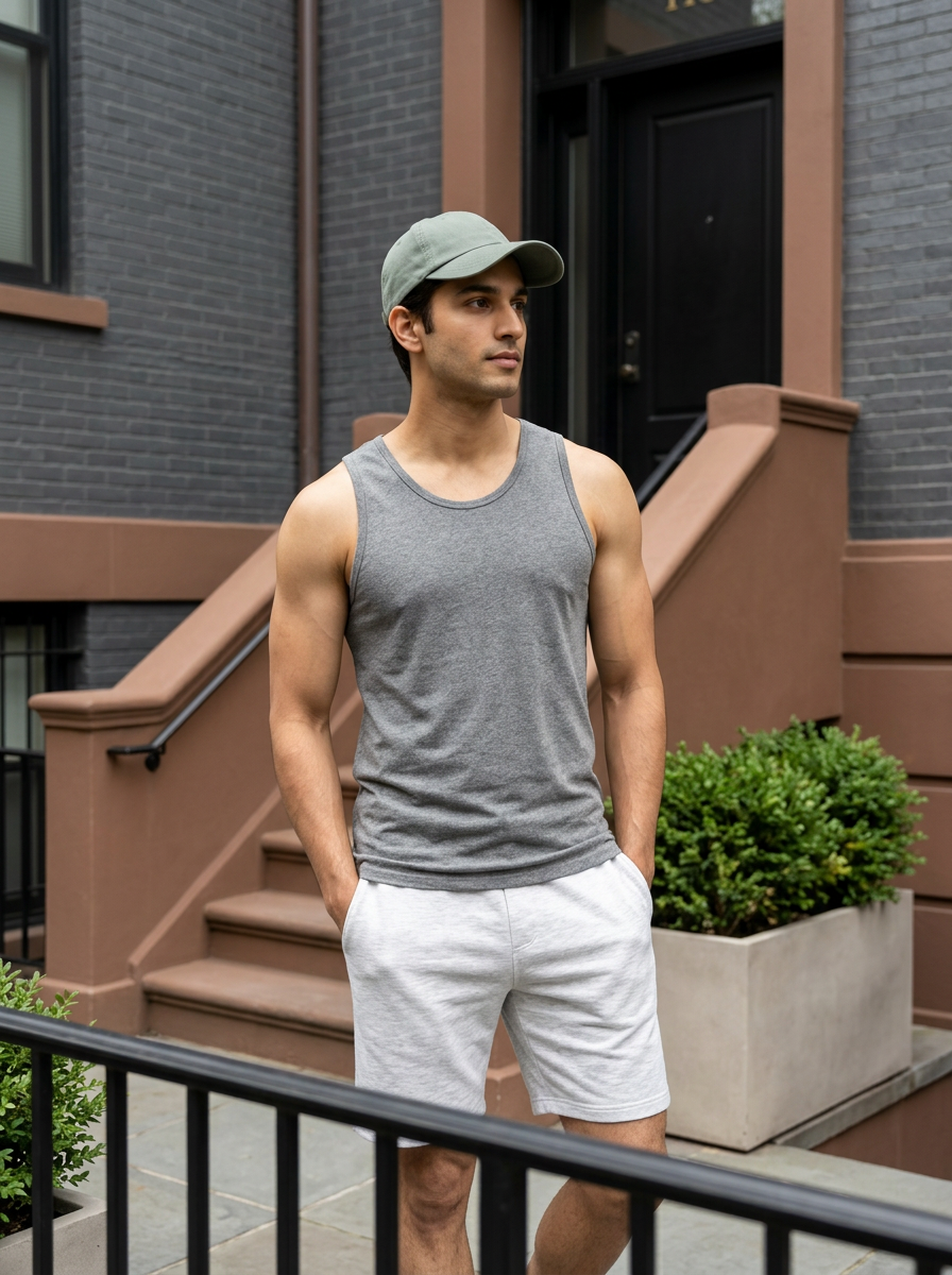 Men's Broad Shoulder Cotton Vest - Support