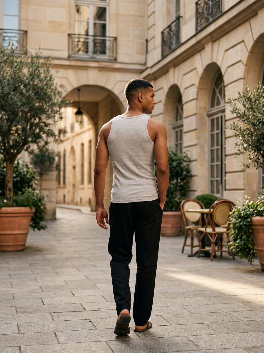 Men's Regular Fit Cotton Vest Banyan
