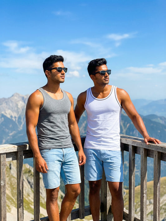 100% Cotton Vest - Gym Fit (Pack of 2)