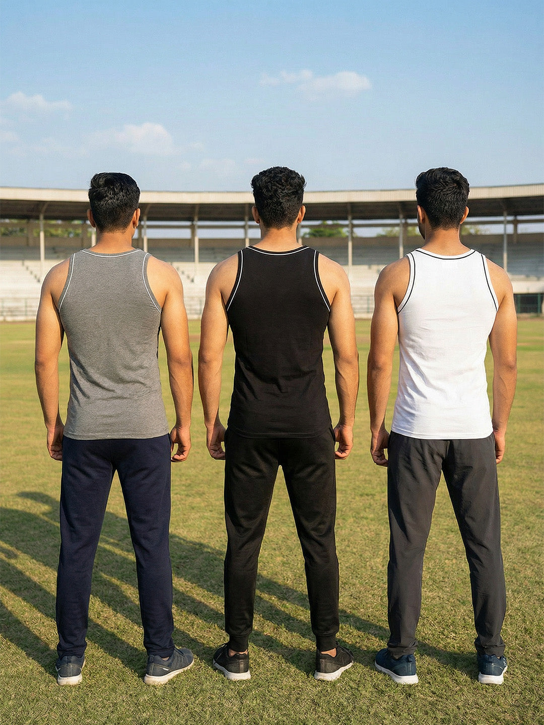 100% Cotton Vest - Gym Fit (Pack of 3)