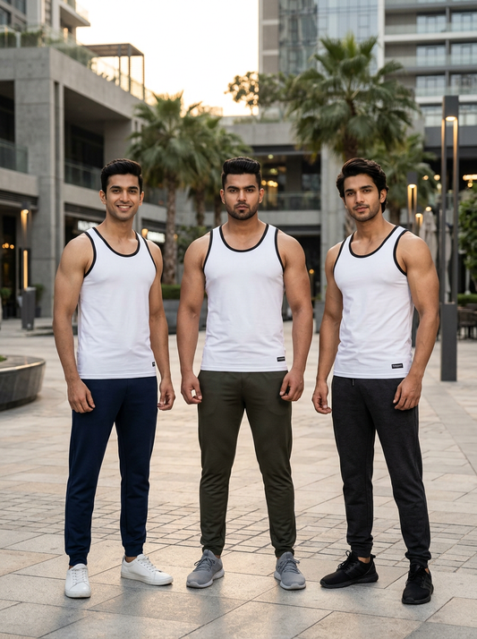 Men's 100% Cotton Vest Sando Baniyan - Basic Comfort (Pack of 3) - view 17 - La Intimo