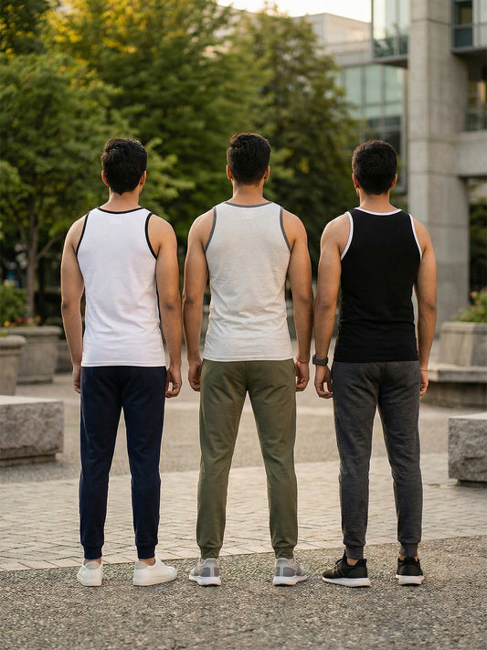100% Cotton Vest - Basic Comfort (Pack of 3)