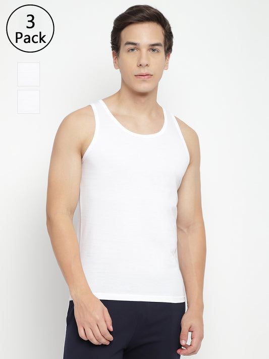 Pack of 3 La Intimo Men's Regular Vests - Premium Quality and Comfortable Innerwear