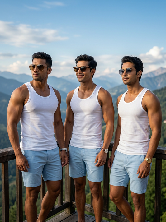 100% Cotton Vest - Regular (Pack of 3)