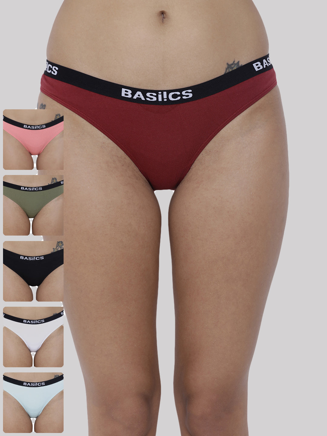 BASIICS by La Intimo women's pack of 6 panties and briefs for all-day comfort and stylish everyday wear.