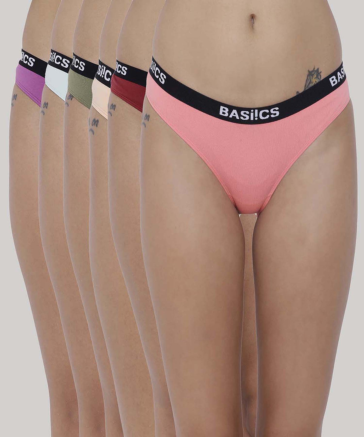 BASIICS by La Intimo women's pack of 6 panties and briefs for all-day comfort and stylish everyday wear.