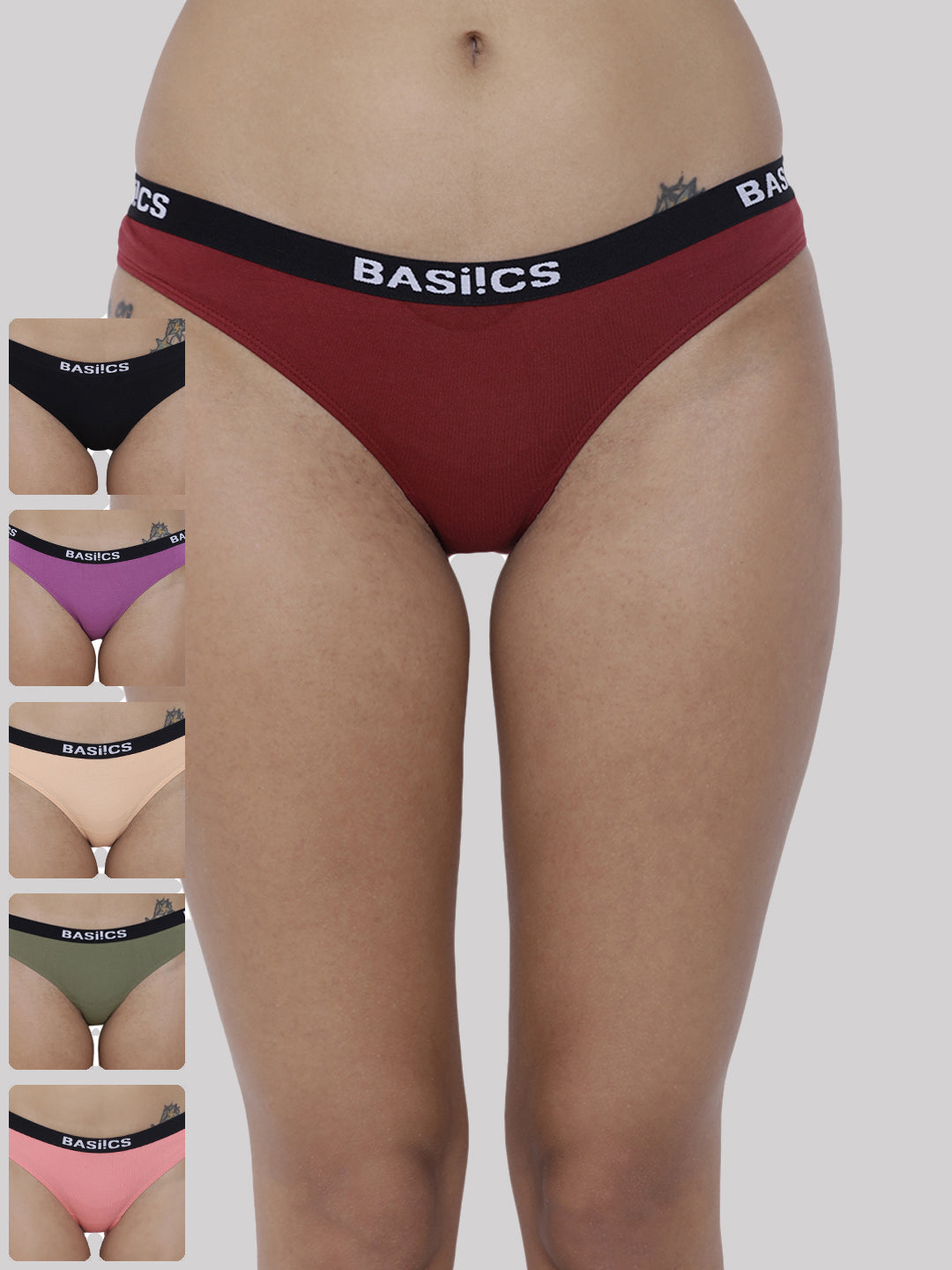 BASIICS by La Intimo women's pack of 6 panties and briefs for all-day comfort and stylish everyday wear.