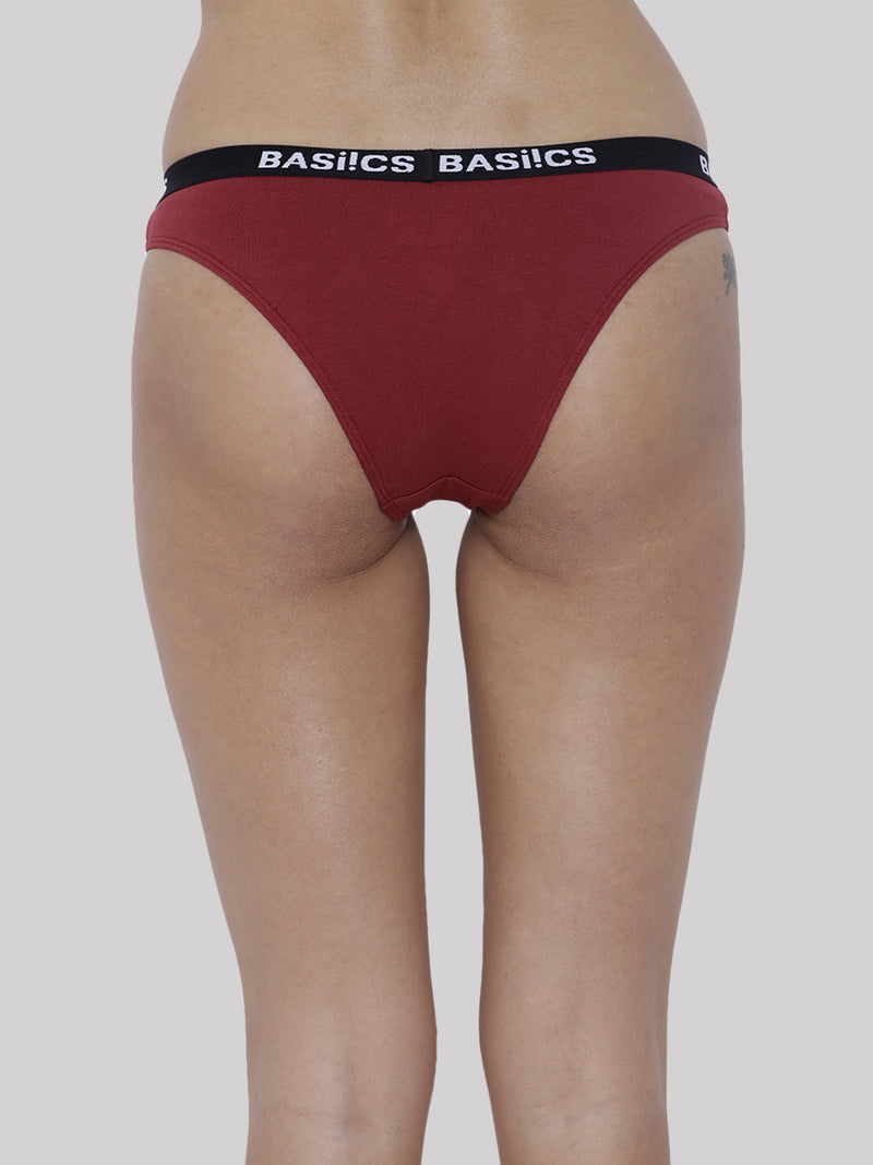 Pack of 8 women's briefs by BASIICS by La Intimo in a variety of colors, designed for comfort and everyday wear.