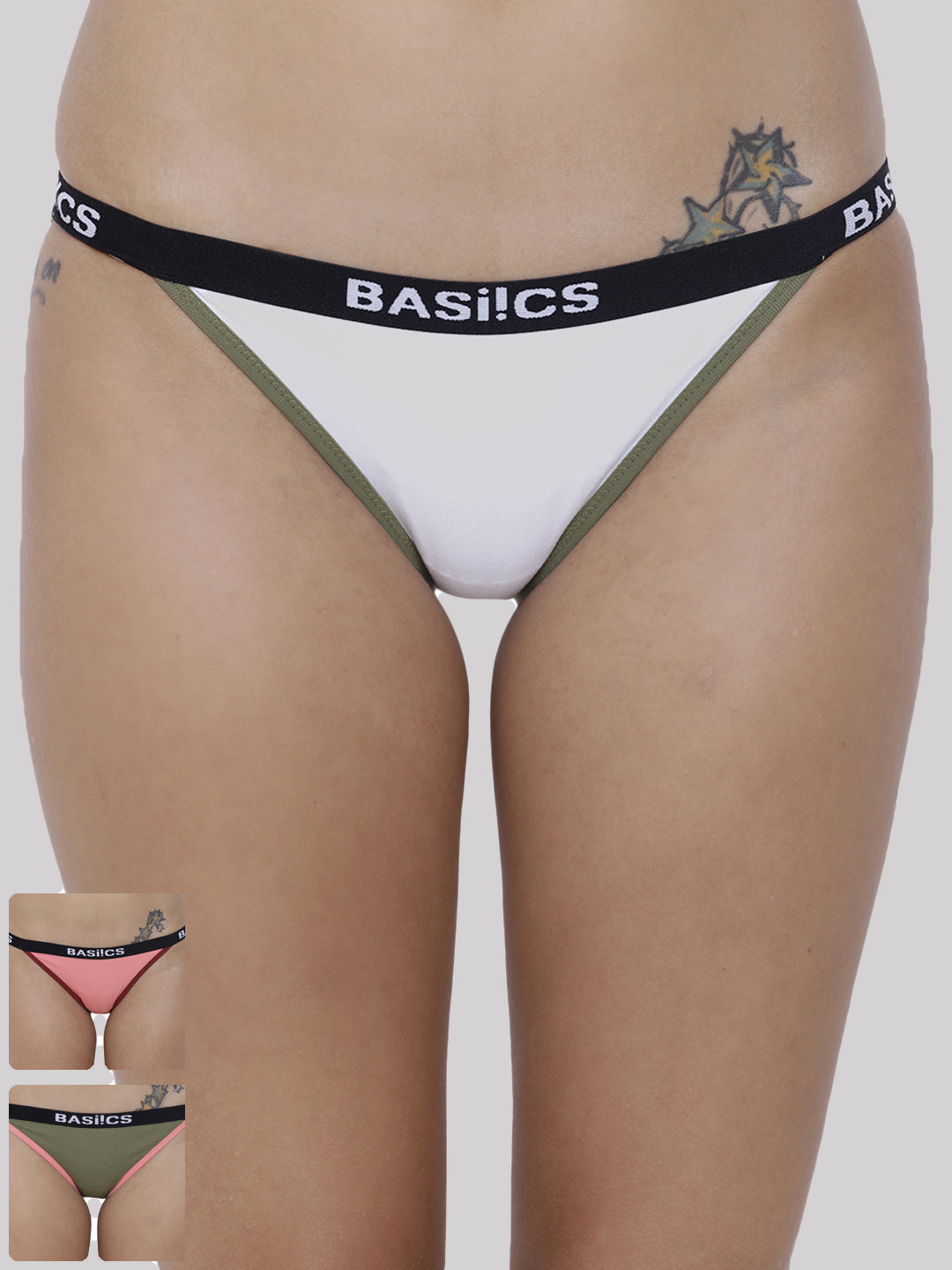 BASIICS by La Intimo women's pack of 3 panties and briefs for comfortable and stylish everyday use.