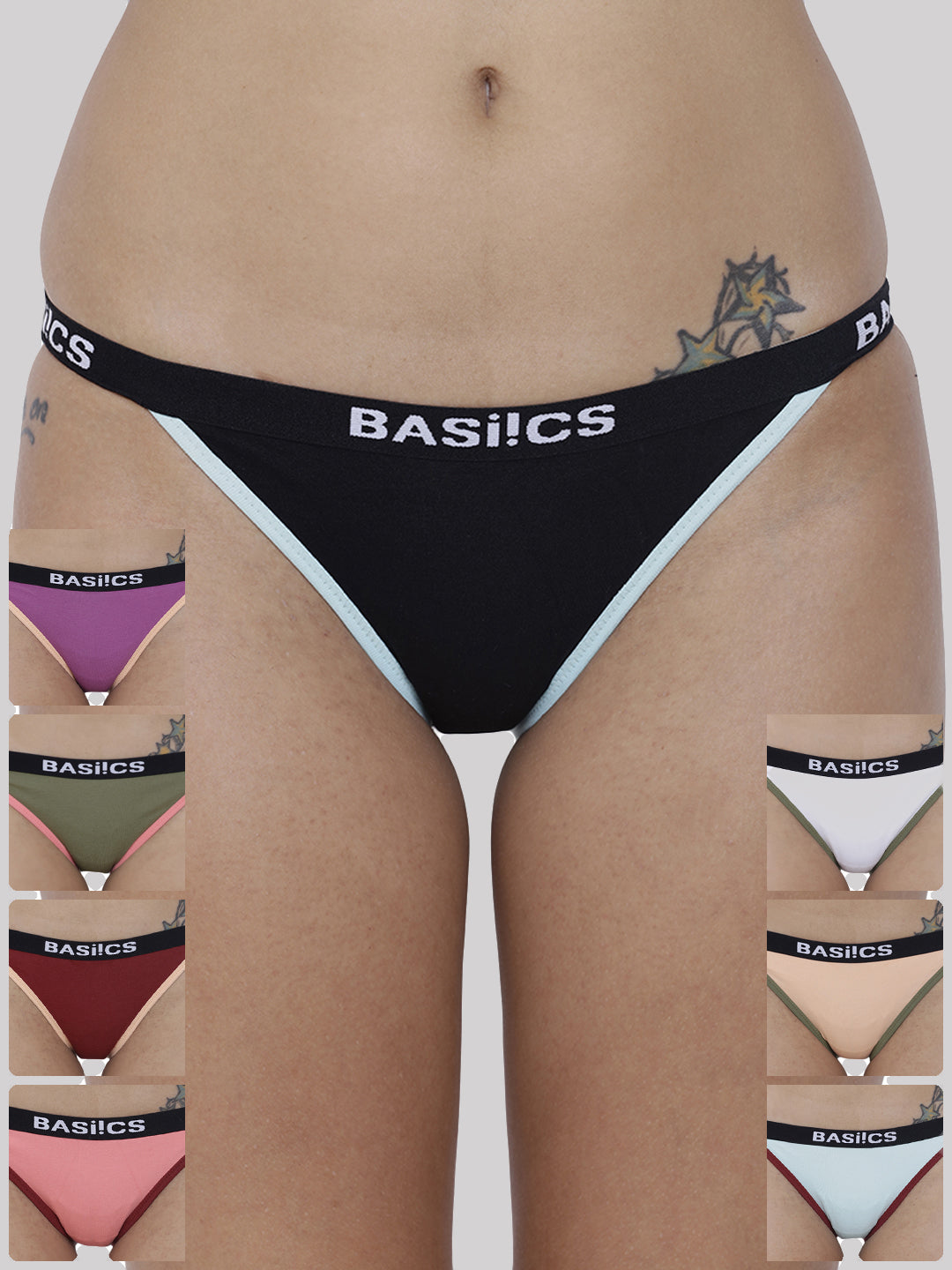 BASIICS by La Intimo women's pack of 8 panties and briefs for all-day comfort and stylish everyday wear.