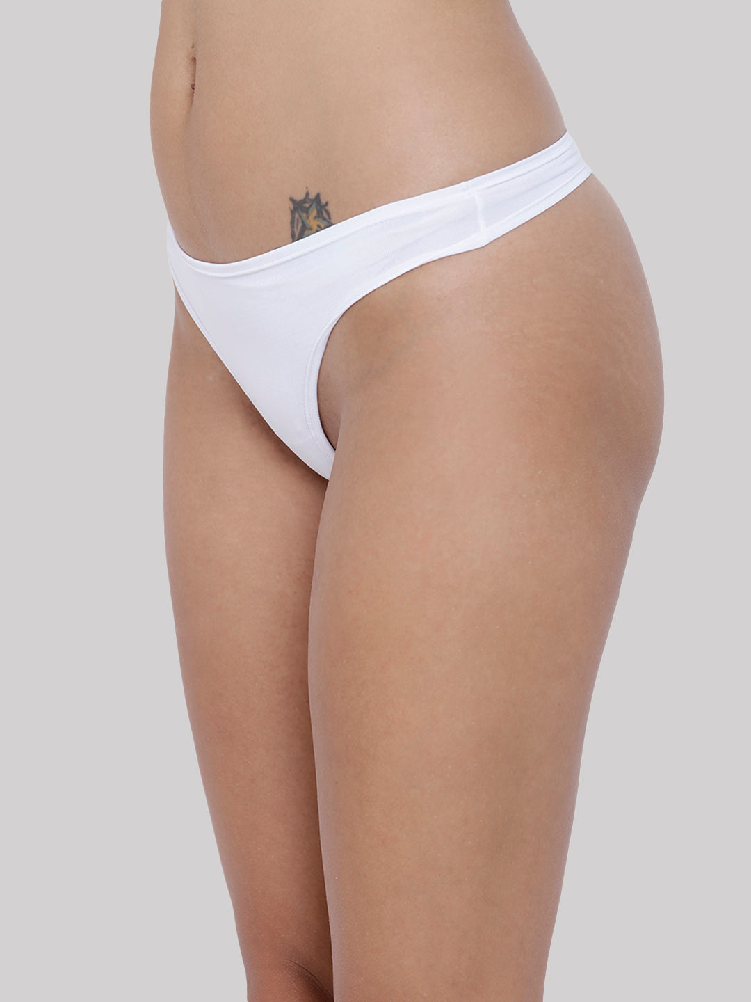 BASIICS by La Intimo women's single-pack semi-seamless thong panty for a smooth fit and comfortable everyday wear.