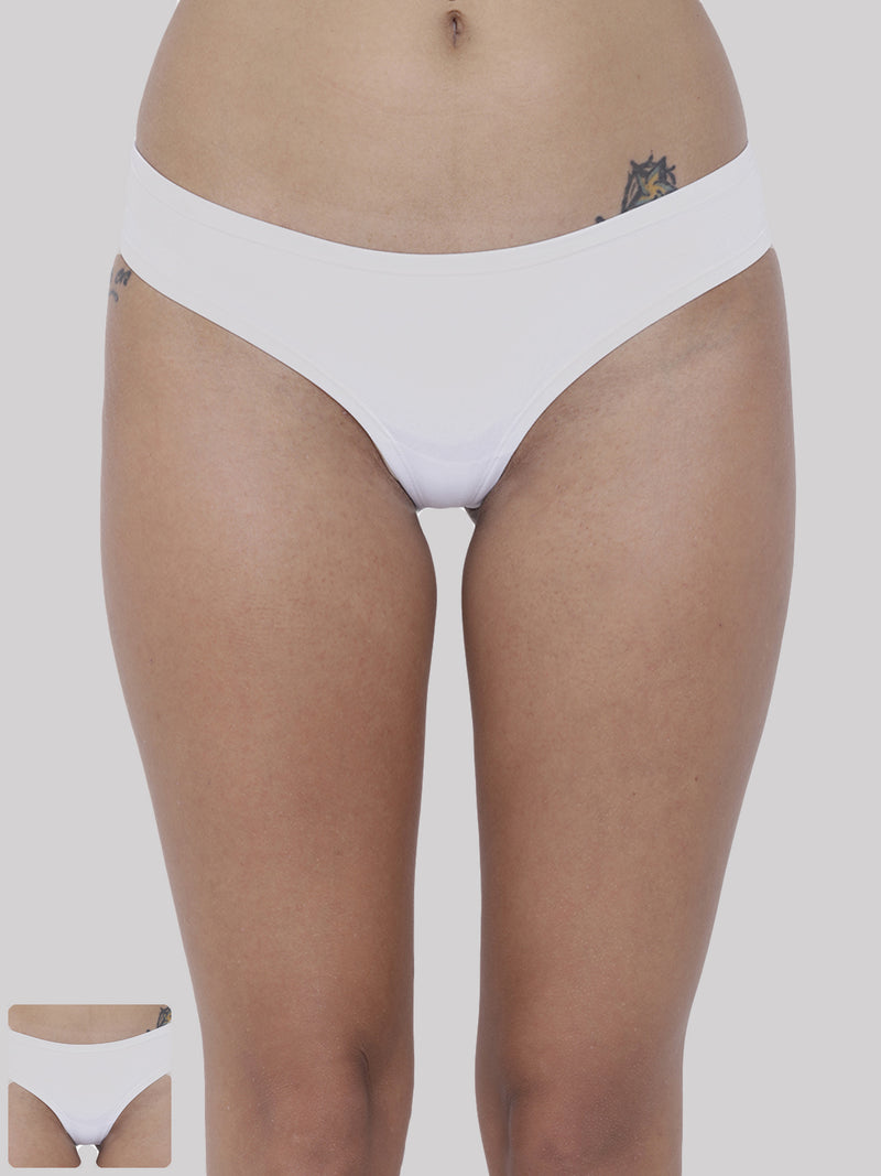 Set of 2 women’s semi-seamless bikini briefs from La Intimo, designed for comfort and everyday wear in various colors.