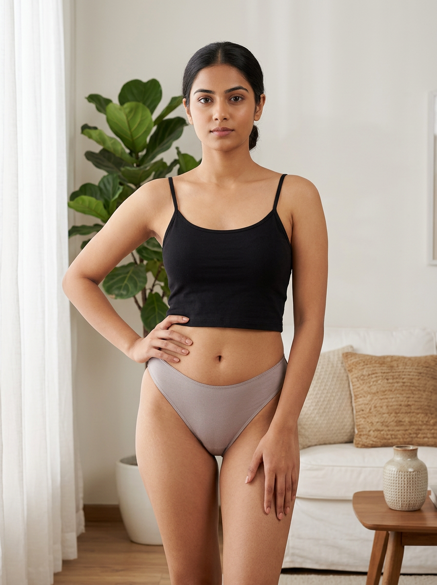Cotton Thong Panty BASIICS - Naughty