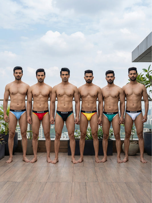 Cotton Brief - Thigh High BASIICS (Pack of 6)