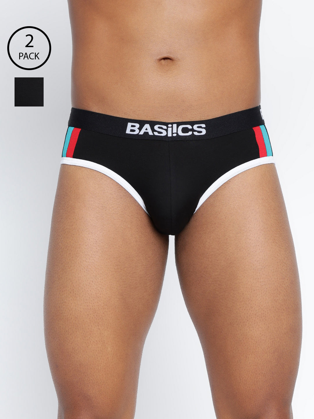 Men's briefs multipack (Pack of 2) by BASIICS by La Intimo, comfortable and stylish innerwear for everyday wear.