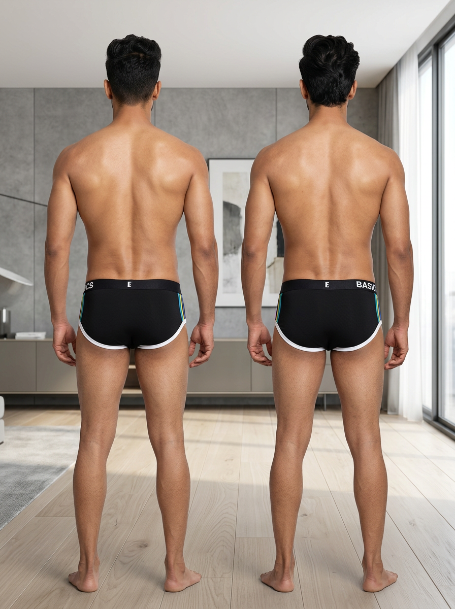 Cotton Brief - Straight Panel BASIICS (Pack of 2)