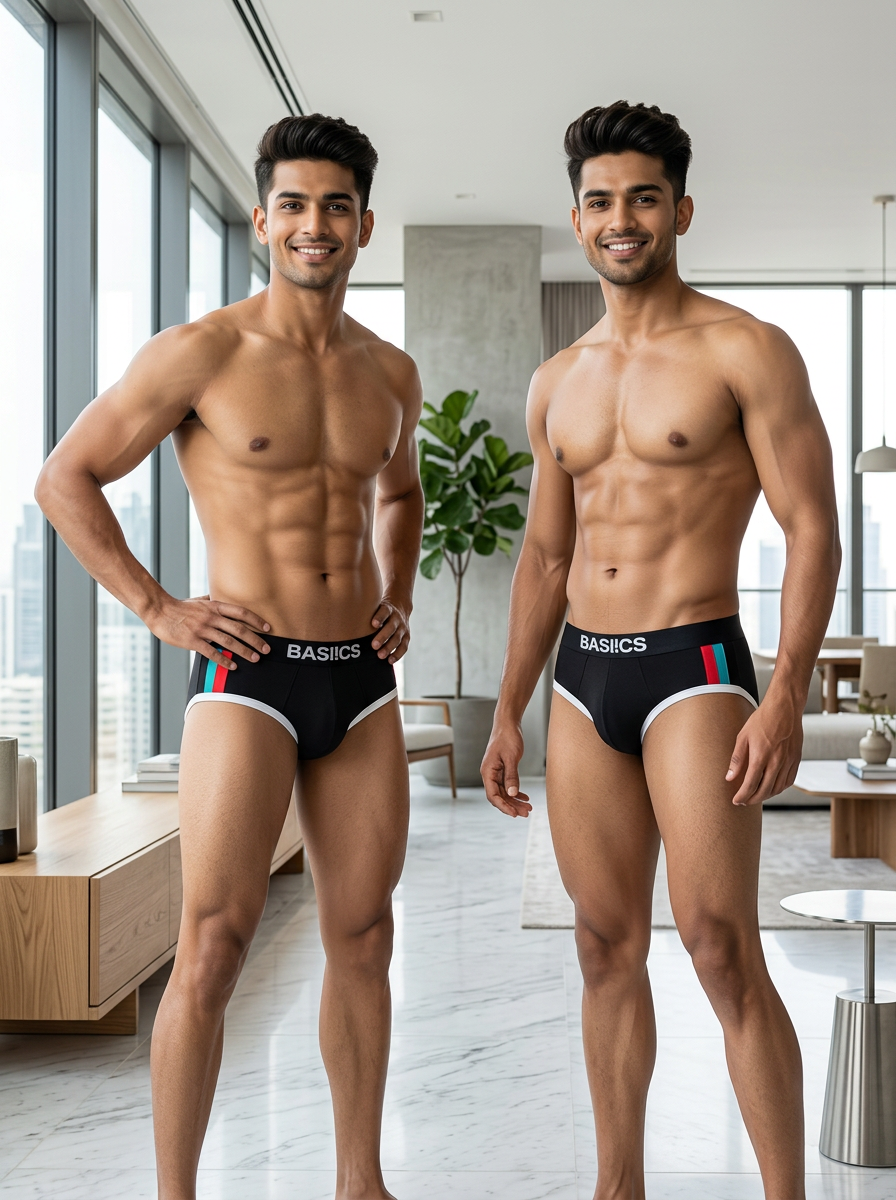 Cotton Brief - Straight Panel BASIICS (Pack of 2)
