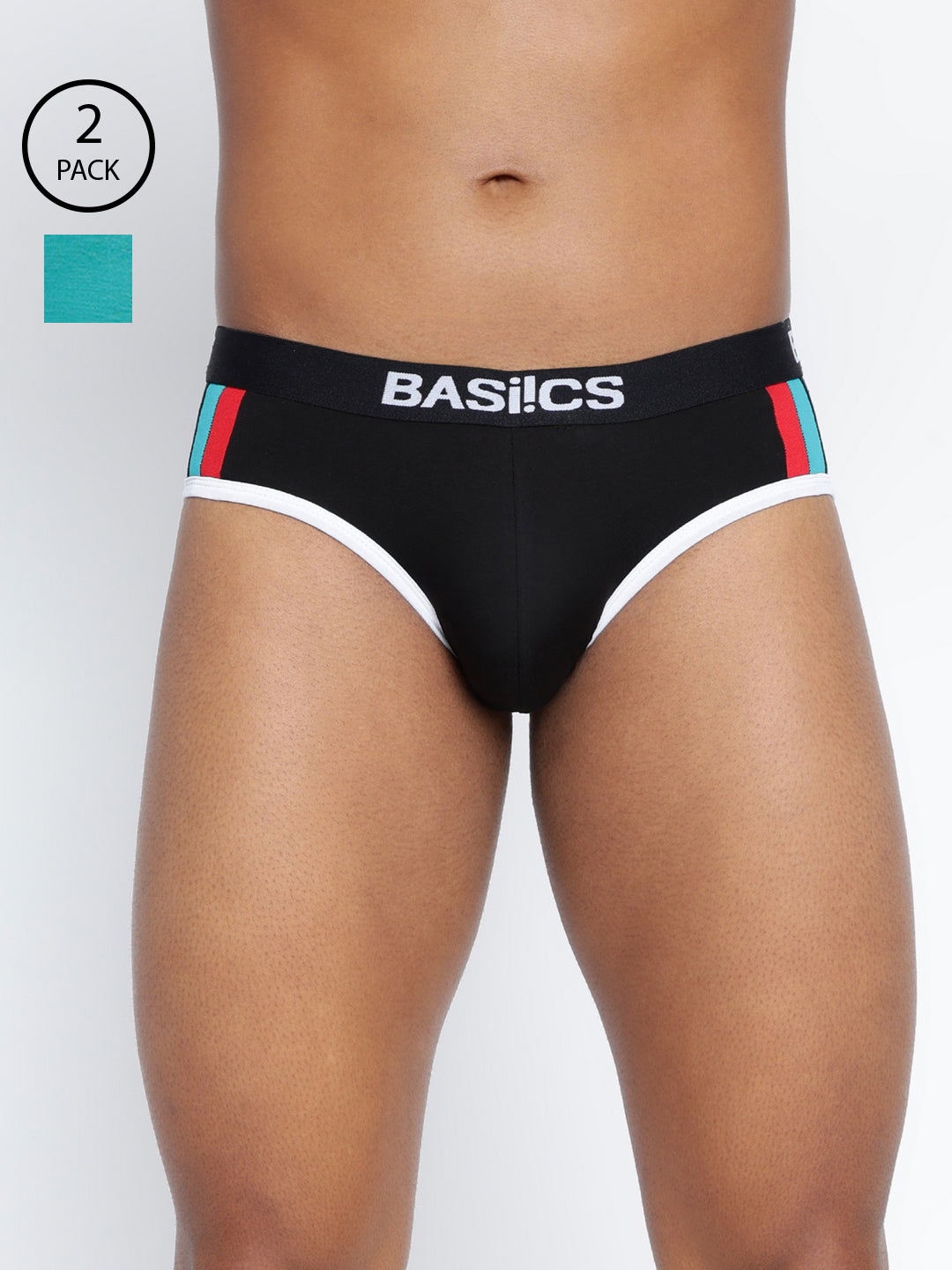 Men's briefs multipack (Pack of 2) by BASIICS by La Intimo, comfortable and stylish innerwear for everyday wear.