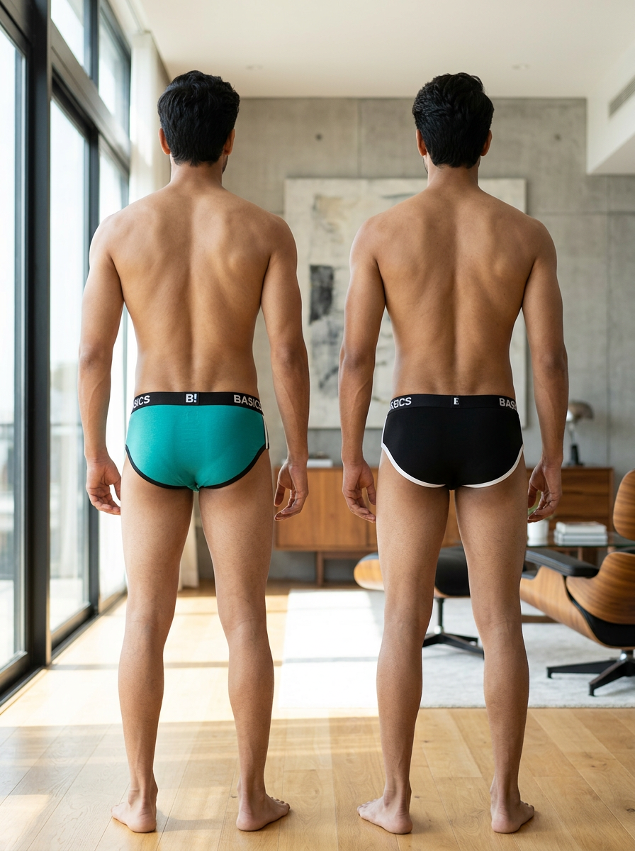 Cotton Brief - Straight Panel BASIICS (Pack of 2)