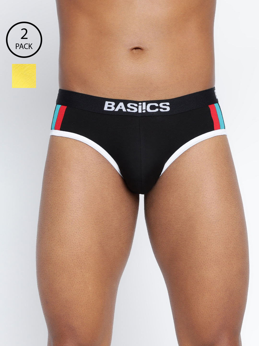 Men's briefs multipack (Pack of 2) by BASIICS by La Intimo, comfortable and stylish innerwear for everyday wear.