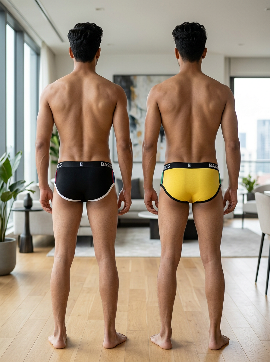 Cotton Brief - Straight Panel BASIICS (Pack of 2)