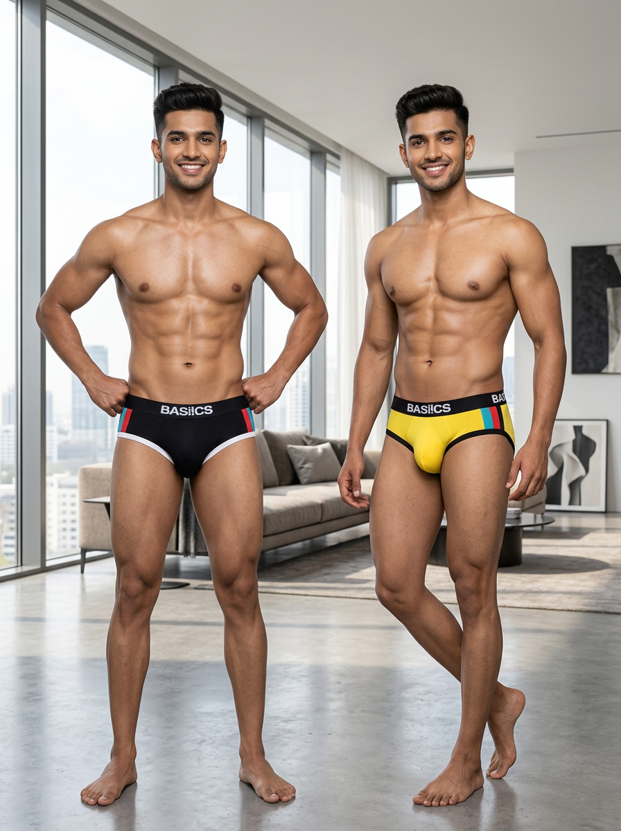 Cotton Brief - Straight Panel BASIICS (Pack of 2)