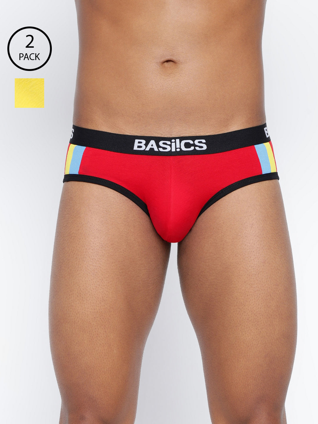 Men's briefs multipack (Pack of 2) by BASIICS by La Intimo, comfortable and stylish innerwear for everyday wear.