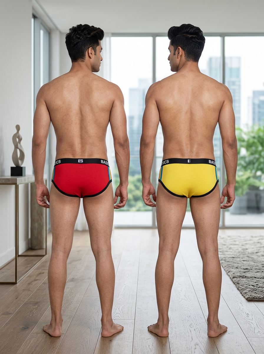 Cotton Brief - Straight Panel BASIICS (Pack of 2)