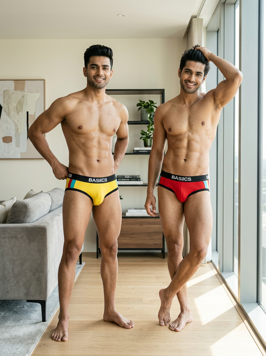 Cotton Brief - Straight Panel BASIICS (Pack of 2)