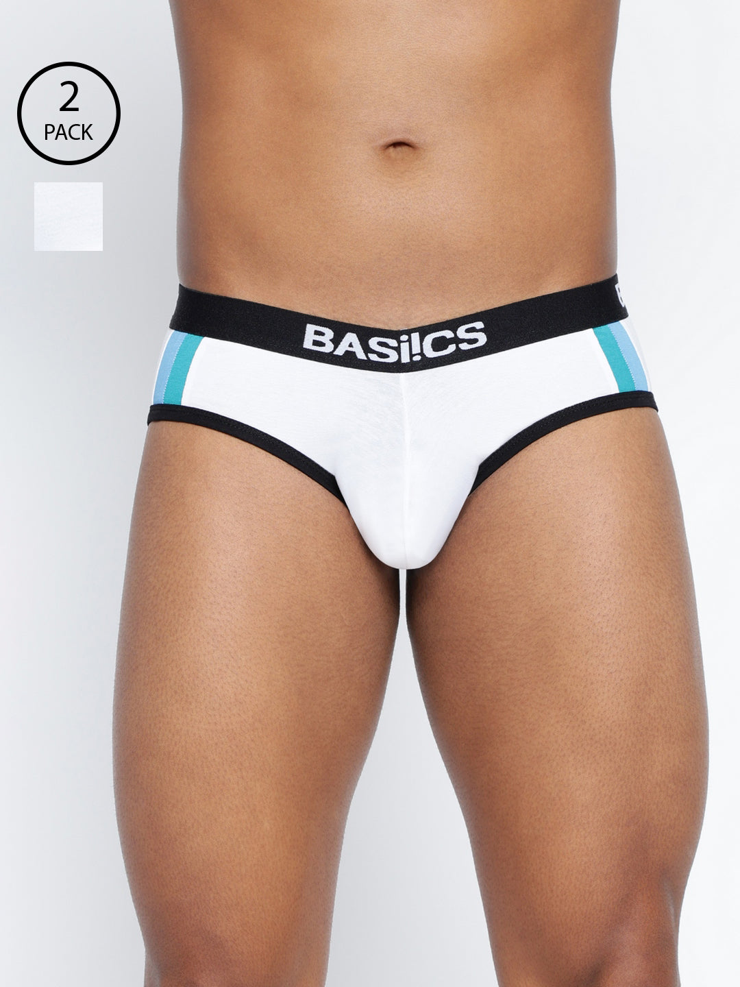 Men's briefs multipack (Pack of 2) by BASIICS by La Intimo, comfortable and stylish innerwear for everyday wear.