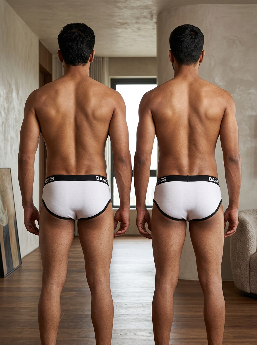 Cotton Brief - Straight Panel BASIICS (Pack of 2)