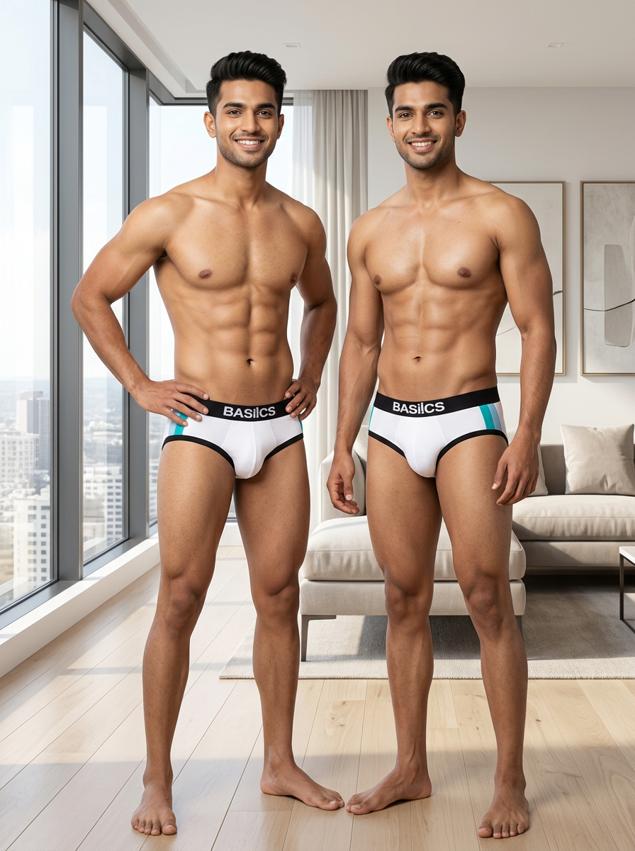 Cotton Brief - Straight Panel BASIICS (Pack of 2)