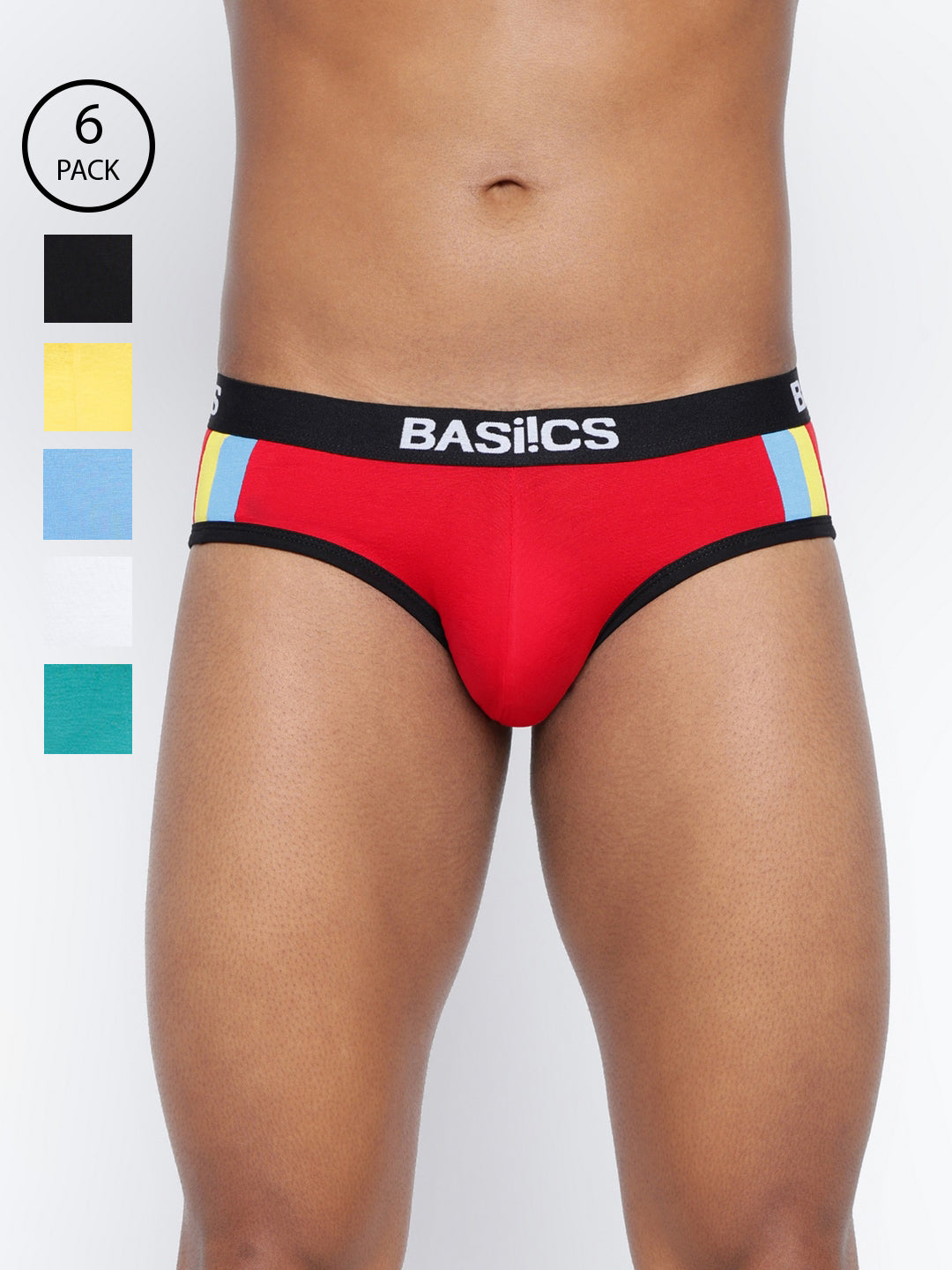 Cotton Brief - Straight Panel BASIICS (Pack of 6)