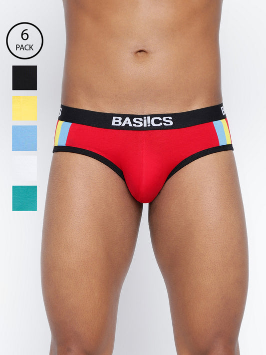 Cotton Brief - Straight Panel BASIICS (Pack of 6)