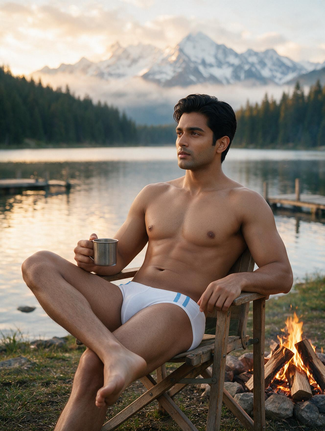 Men's Side Stripe Cotton Brief - Fashion BASIICS