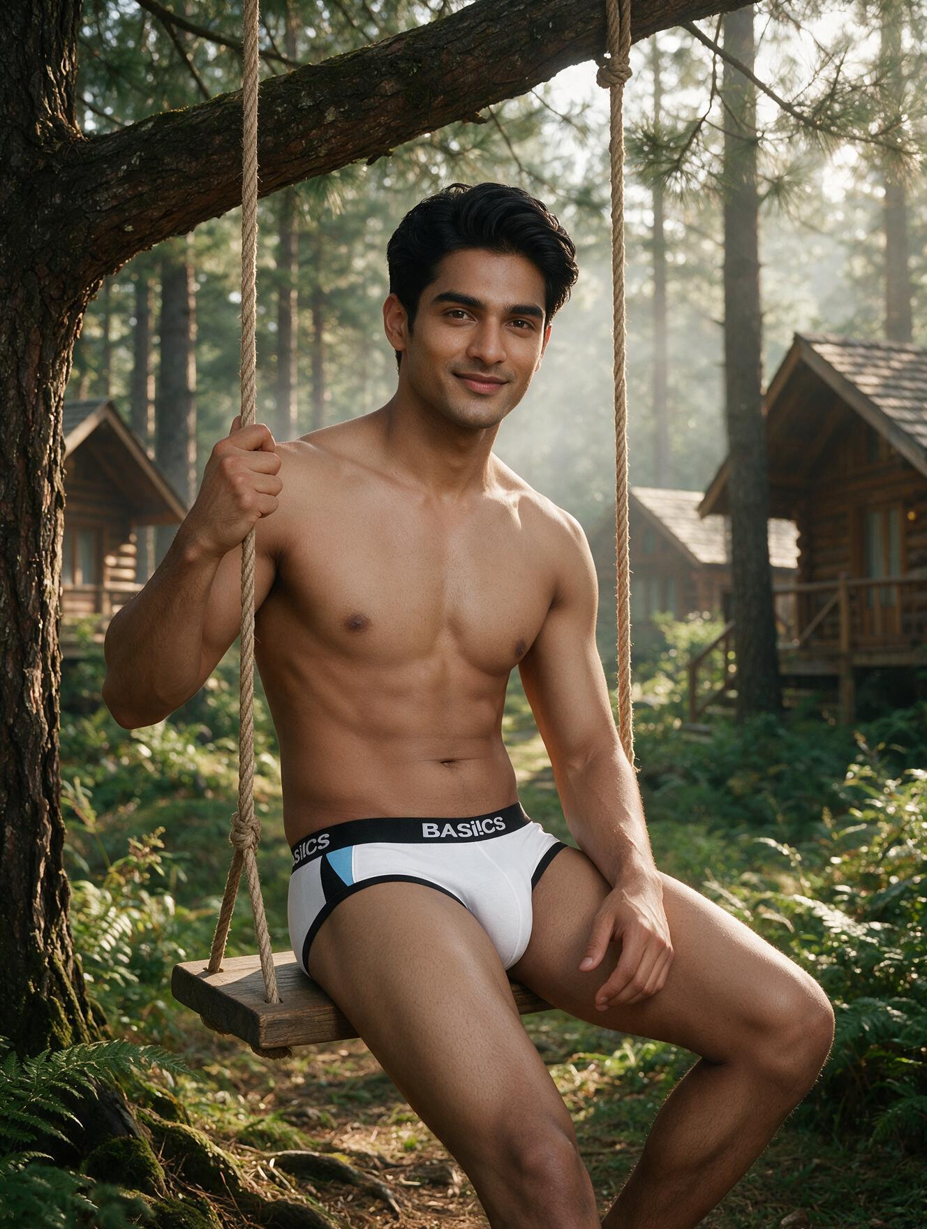 Men's Cross Stripe Cotton Brief - Modern BASIICS